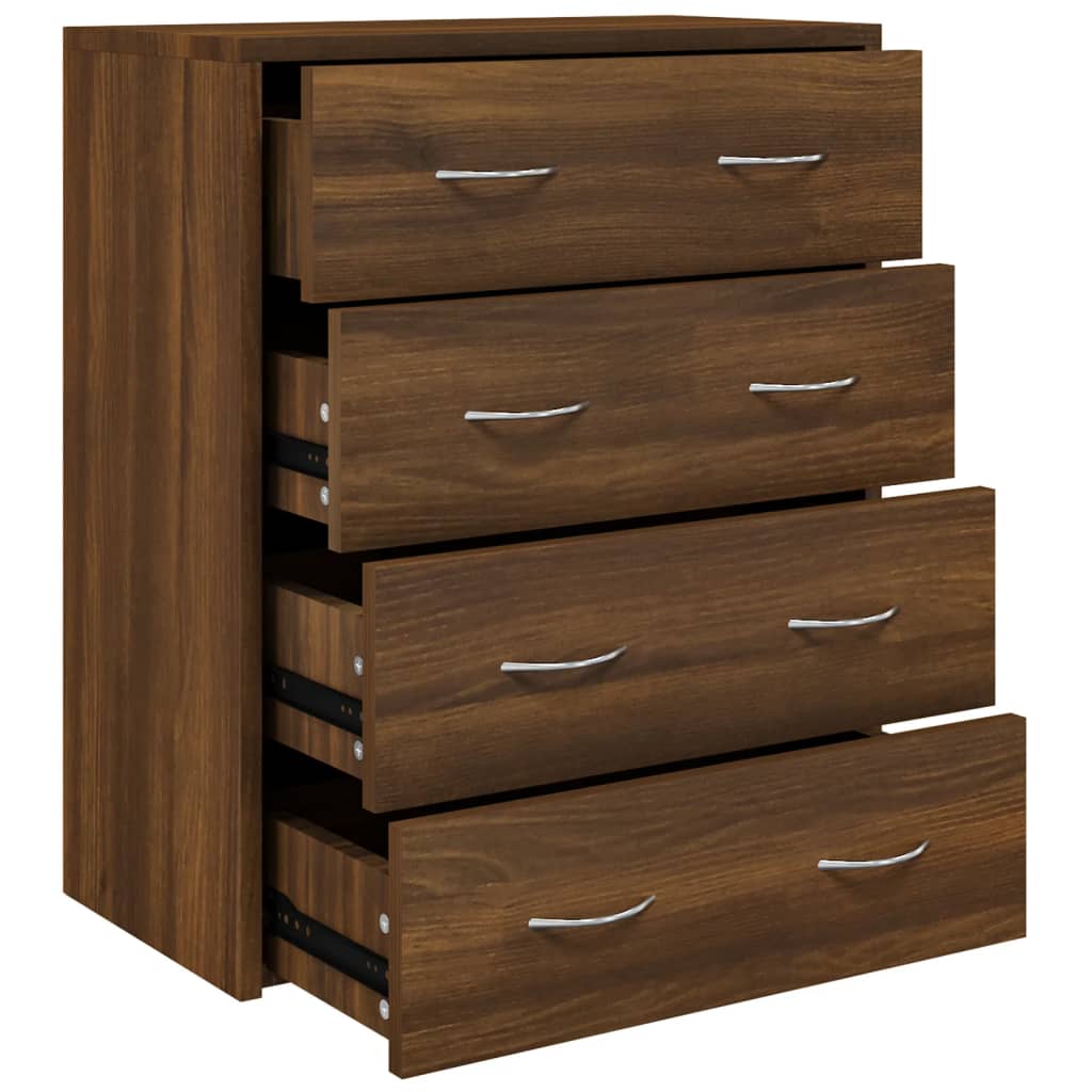 Komoda s 4 ladice 60 x 30,5 x 71 cm boja smeđeg hrasta