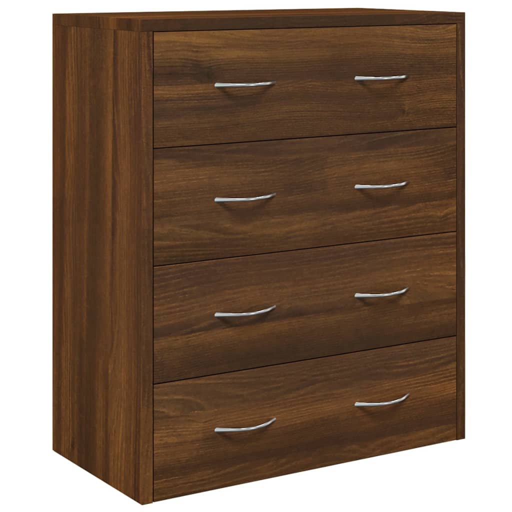 Komoda s 4 ladice 60 x 30,5 x 71 cm boja smeđeg hrasta