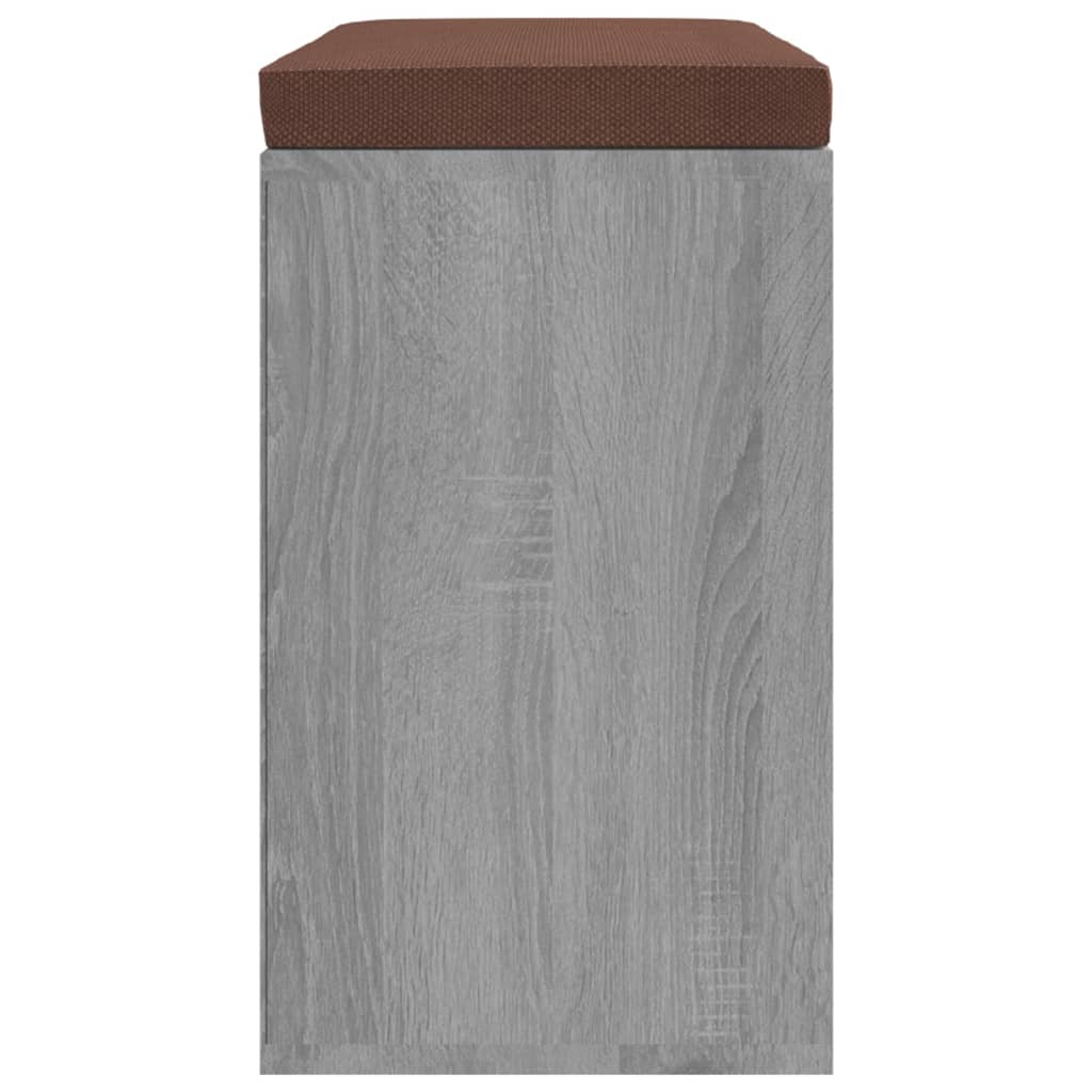 Klupa za cipele boja sivog hrasta 103x30x48cm konstruirano drvo