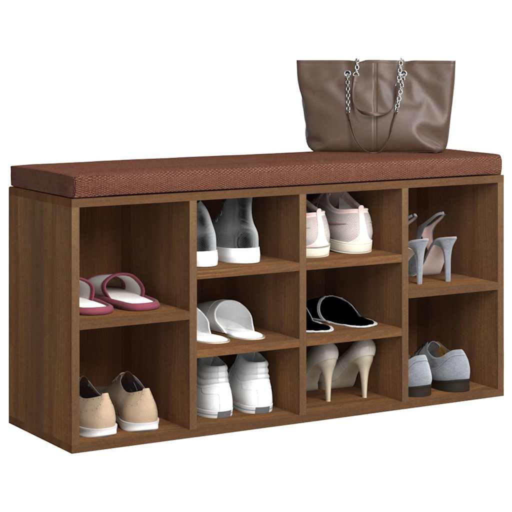 Klupa za cipele boja hrasta 103x30x48 cm konstruirano drvo