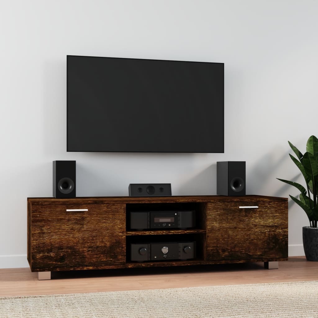 TV ormarić boja dimljenog hrasta 140x40,5x35 cm drveni