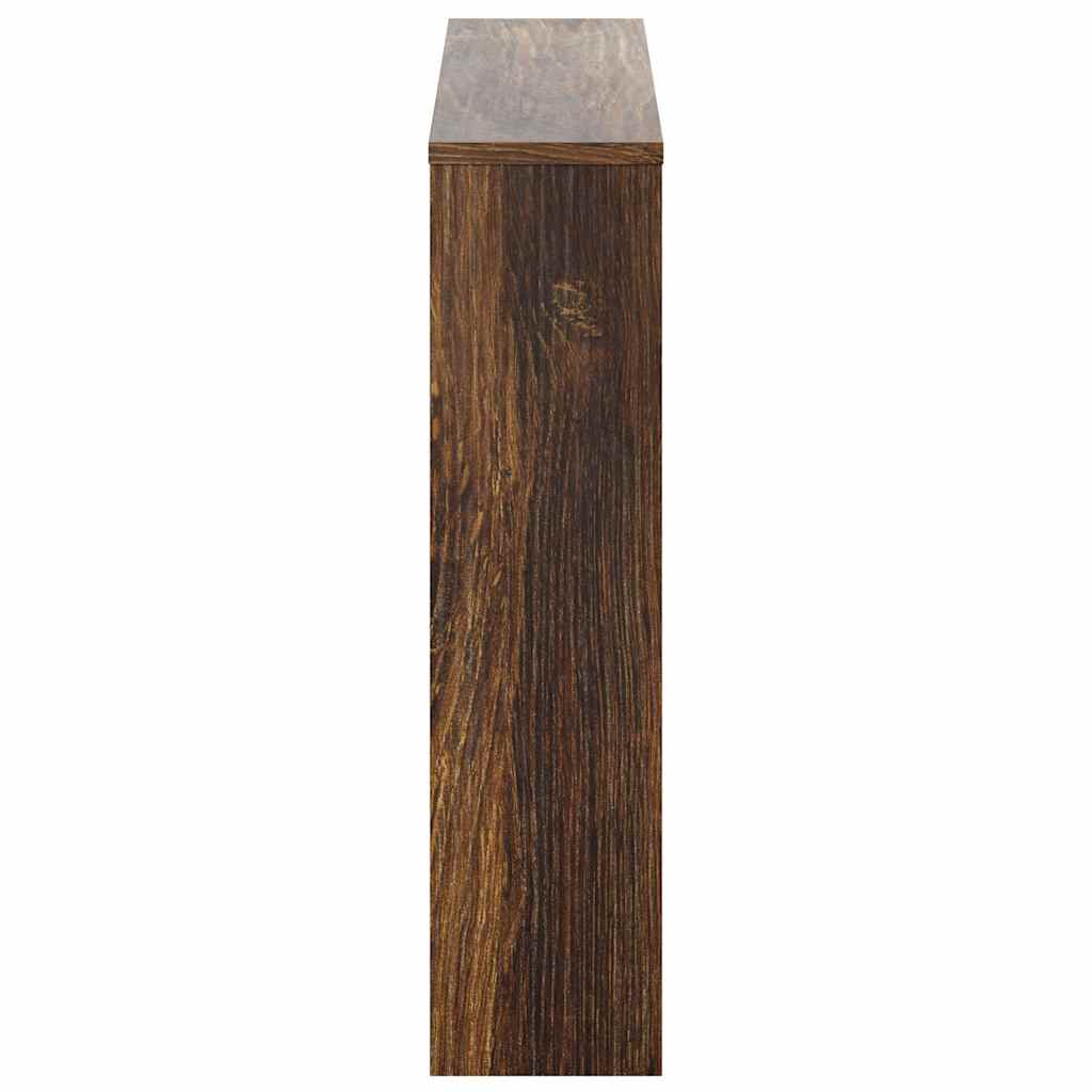 Ormarić za cipele s ogledalom 2 razine boja hrasta 63x17x67 cm