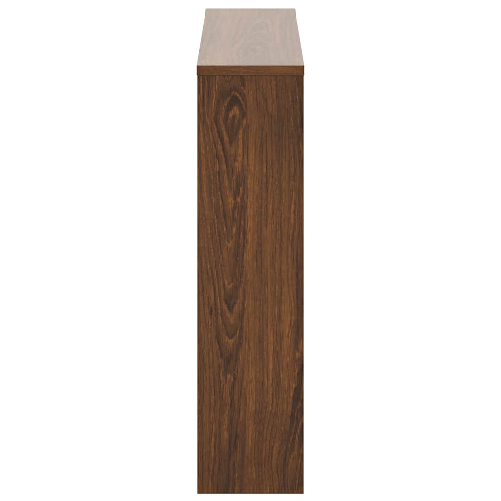 Ormarić za cipele s ogledalom 2 razine Smeđi hrast 63x17x67 cm