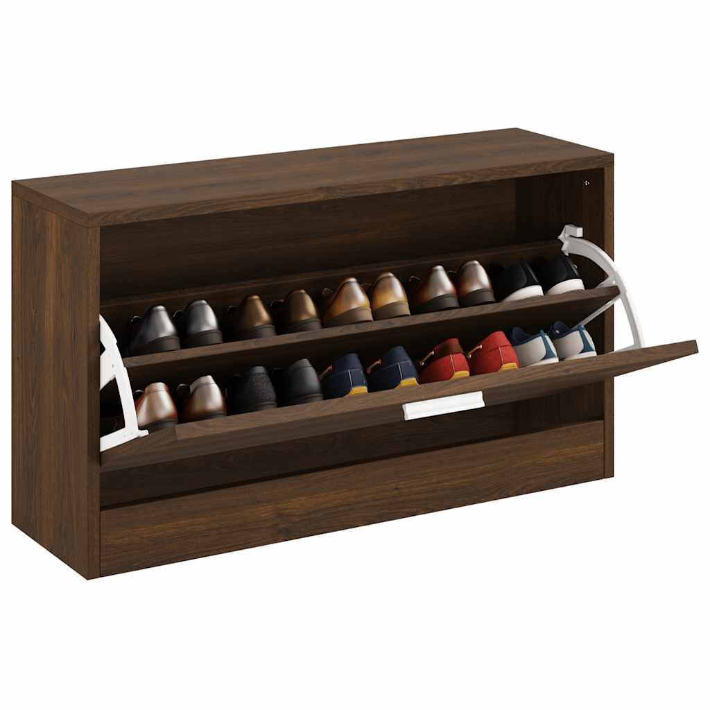 Klupa za cipele Smeđi hrast 80 x 24 x 45 cm konstruirano drvo