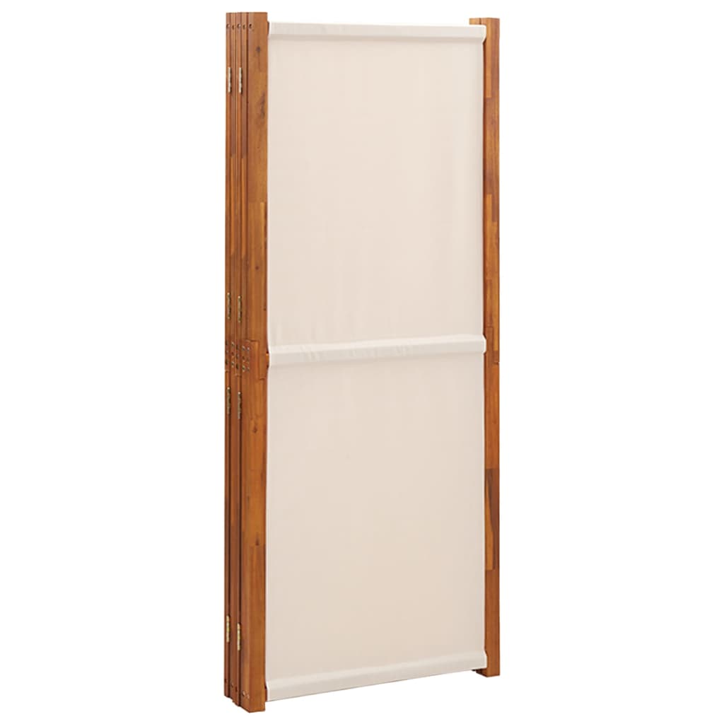 Sobna pregrada s 5 panela krem bijela 350 x 180 cm