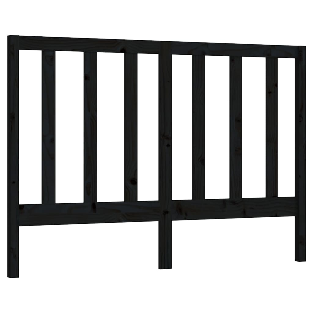 Uzglavlje za krevet crno 156 x 4 x 100 cm od masivne borovine