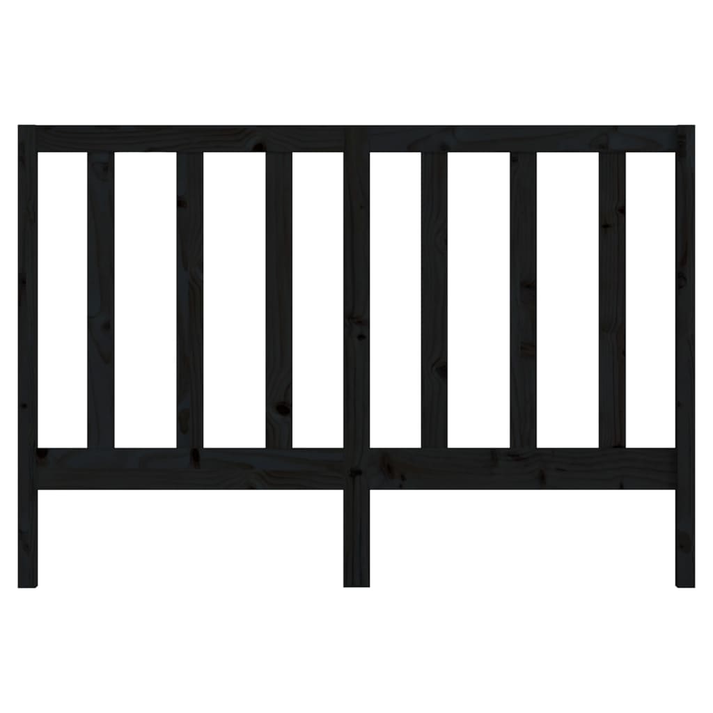 Uzglavlje za krevet crno 156 x 4 x 100 cm od masivne borovine