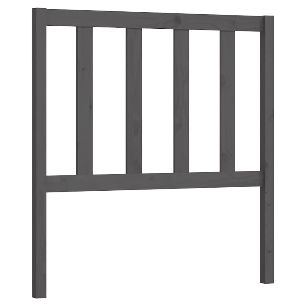 Uzglavlje za krevet sivo 106 x 4 x 100 cm od masivne borovine