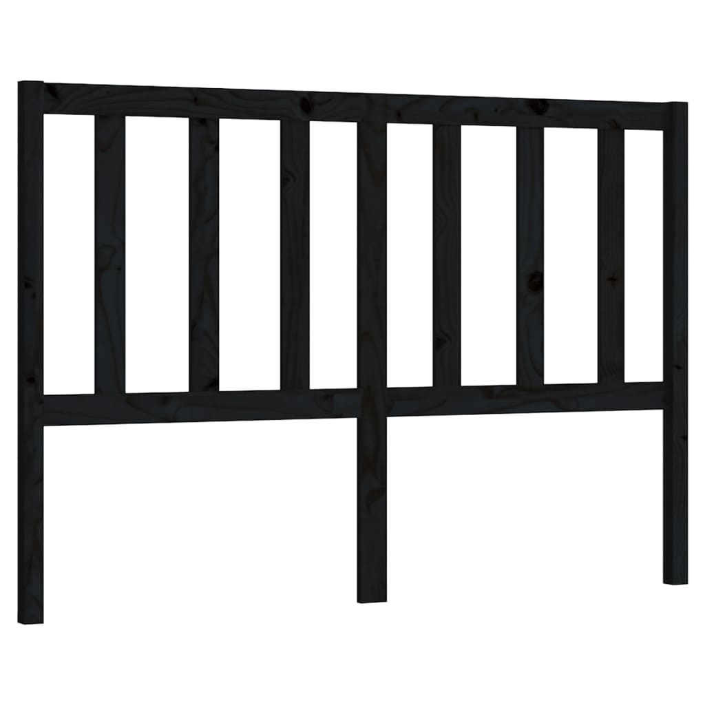 Uzglavlje za krevet crno 146 x 4 x 100 cm od masivne borovine