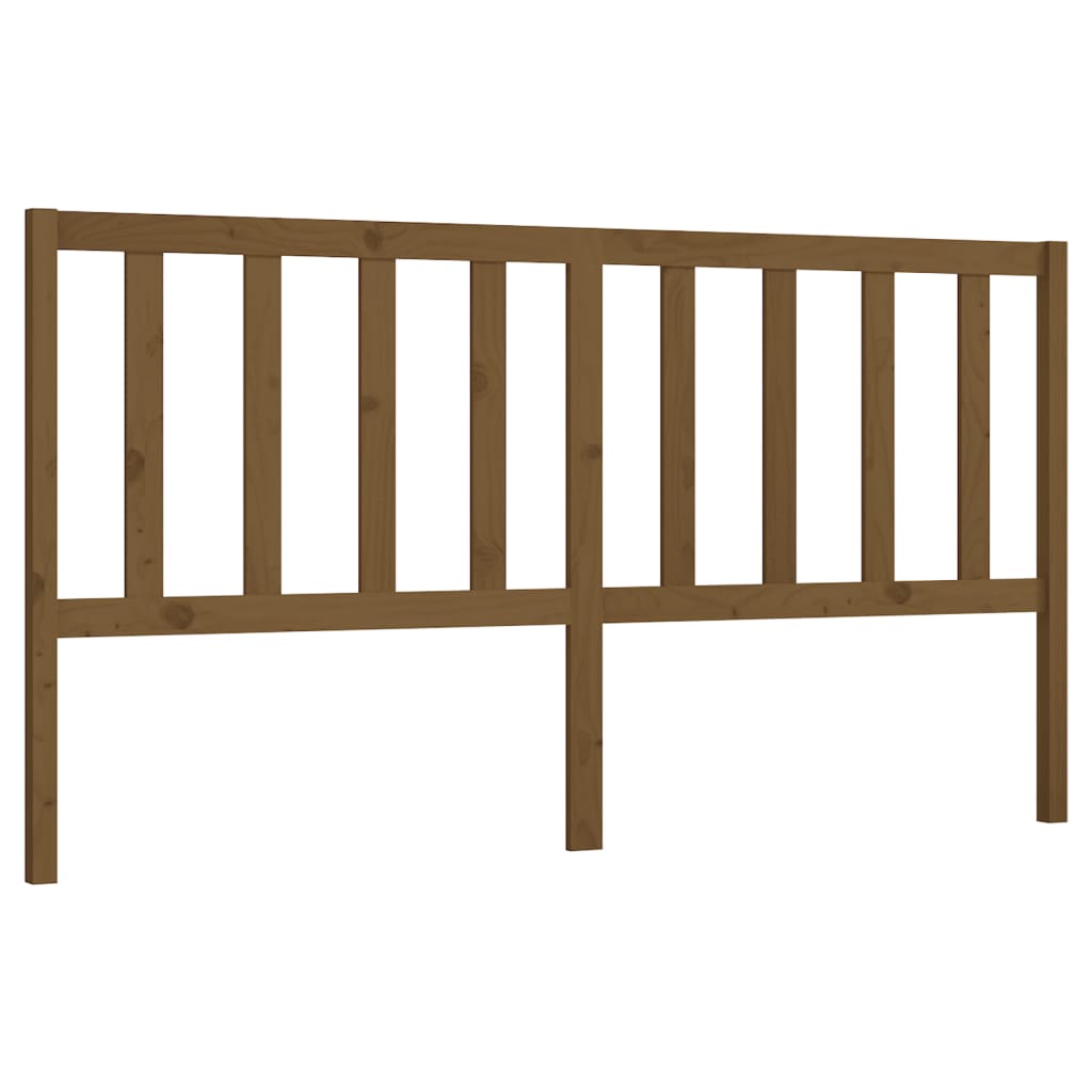 Uzglavlje za krevet boja meda 206 x 4 x 100 cm masivna borovina