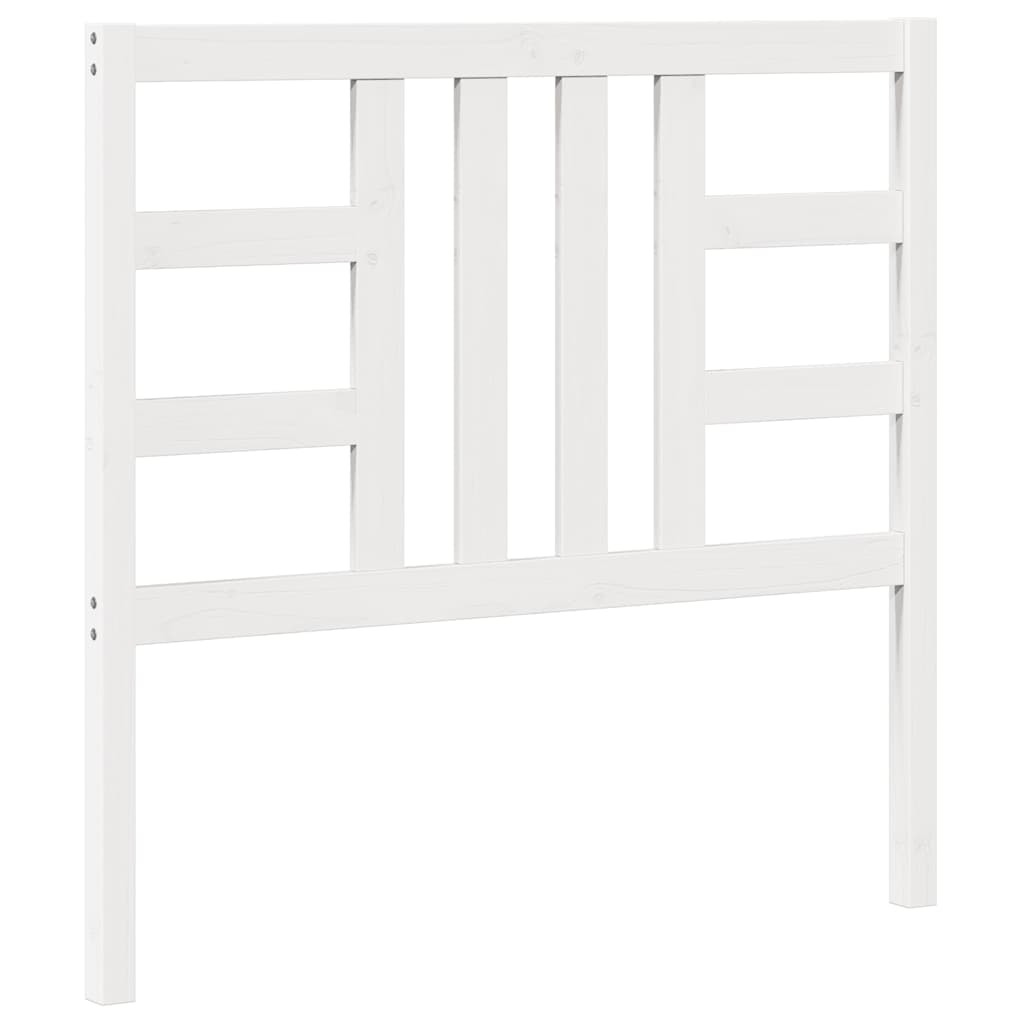Uzglavlje za krevet bijelo 106 x 4 x 100 cm od masivne borovine