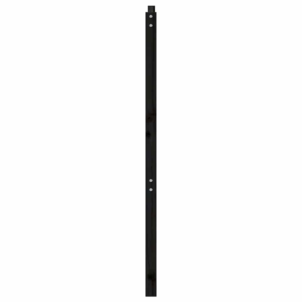 Uzglavlje za krevet crno 206 x 4 x 100 cm od masivne borovine