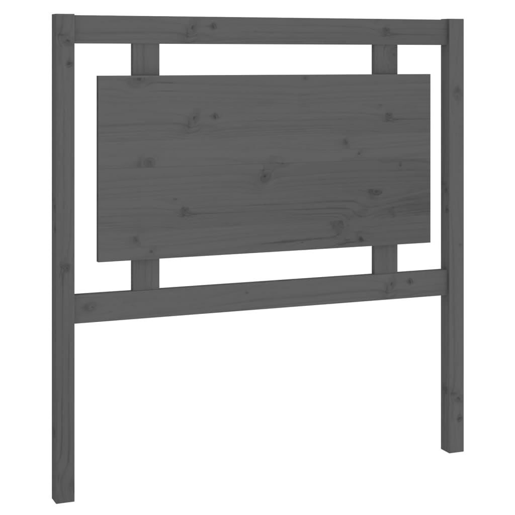 Uzglavlje za krevet sivo 95,5 x 4 x 100 cm od masivne borovine