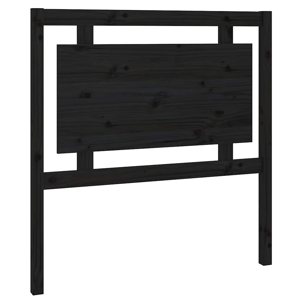 Uzglavlje za krevet crno 95,5 x 4 x 100 cm od masivne borovine