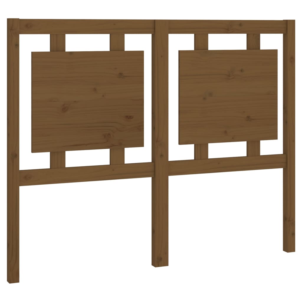 Uzglavlje za krevet boja meda 125,5x4x100 cm masivna borovina