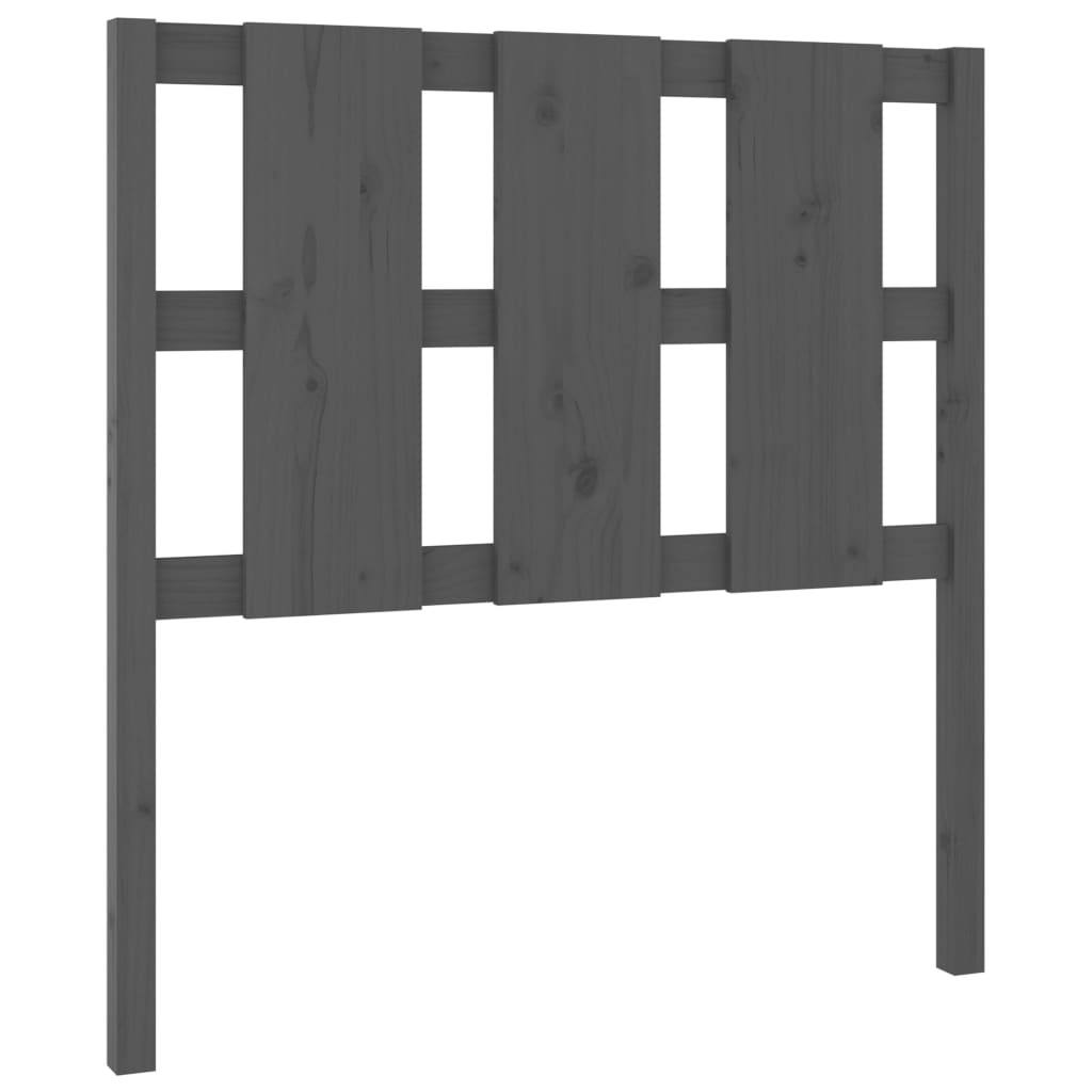 Uzglavlje za krevet sivi 105,5 x 4 x 100 cm od masivne borovine