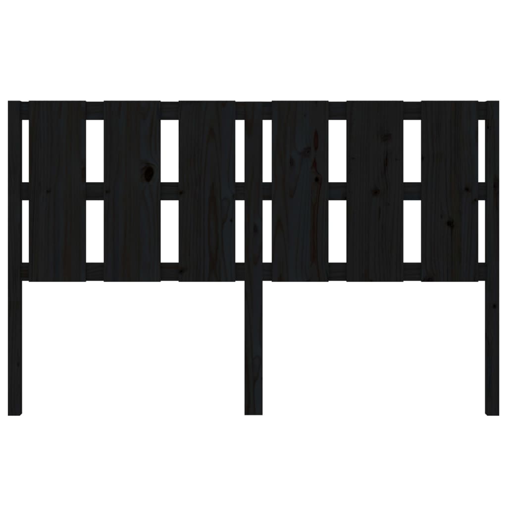 Uzglavlje za krevet crni 155,5 x 4 x 100 cm od masivne borovine