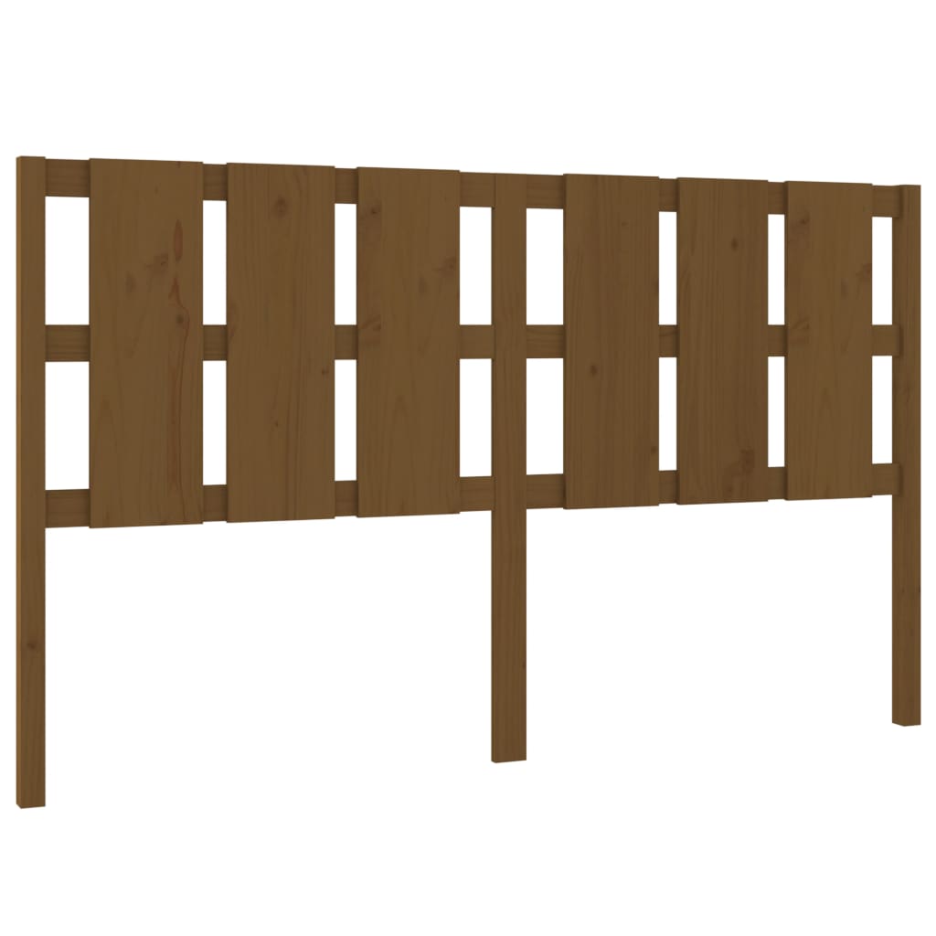 Uzglavlje za krevet boja meda 185,5x4x100 cm masivna borovina