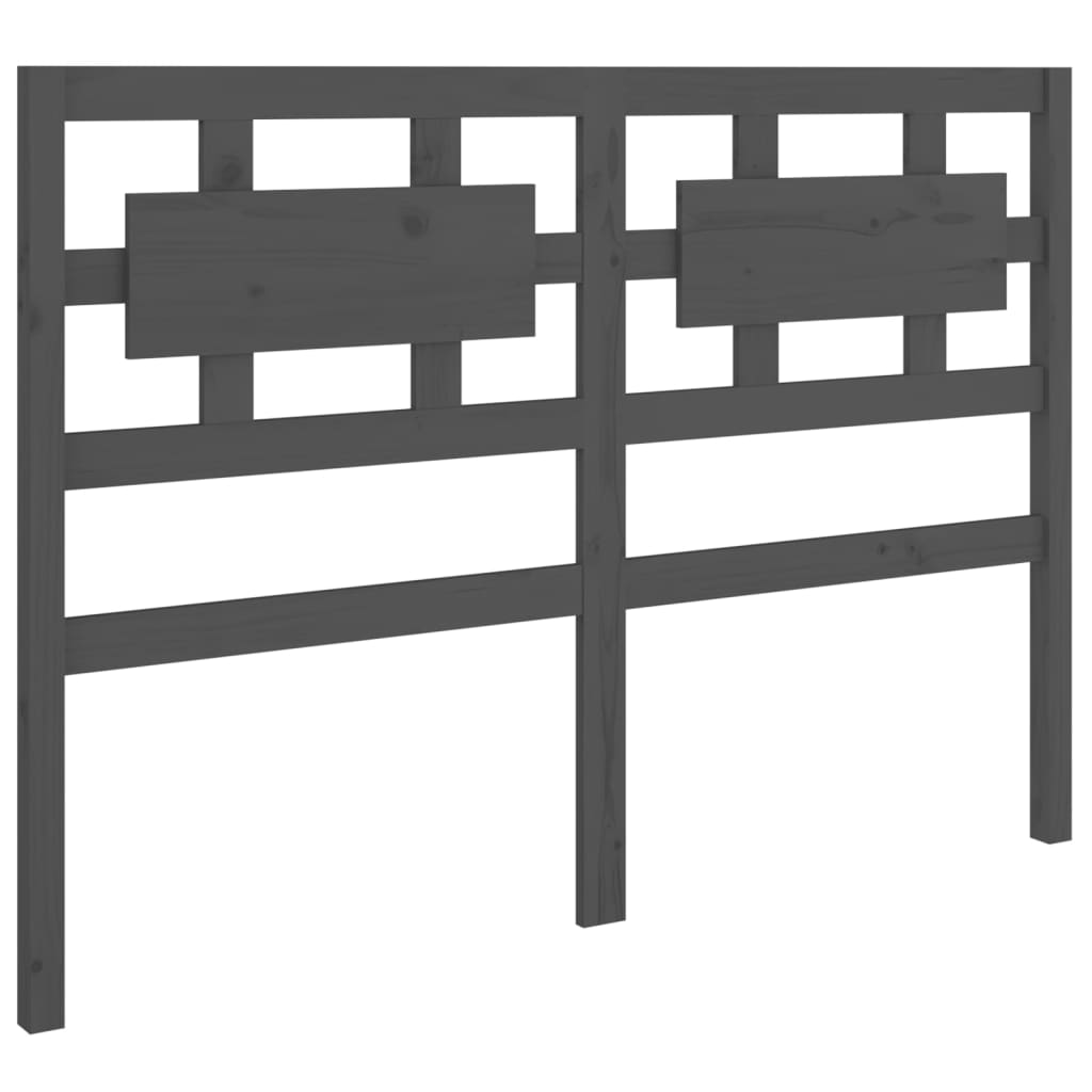 Uzglavlje za krevet sivo 185,5 x 4 x 100 cm od masivne borovine