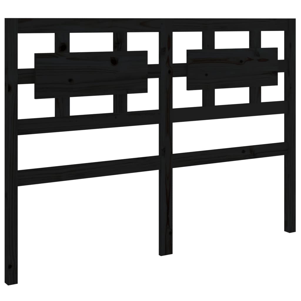 Uzglavlje za krevet crni 185,5 x 4 x 100 cm od masivne borovine