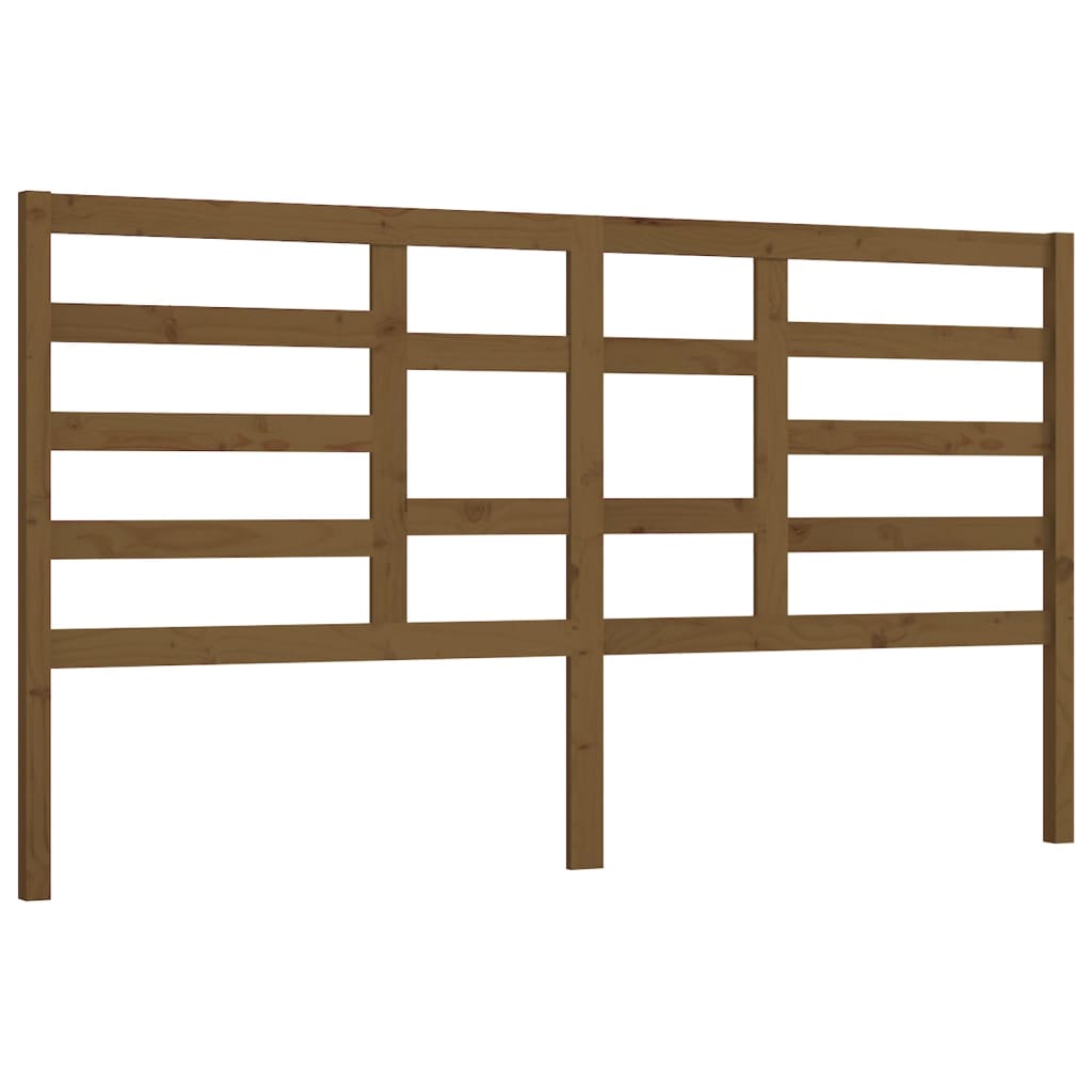 Uzglavlje za krevet boja meda 206 x 4 x 104 cm masivna borovina