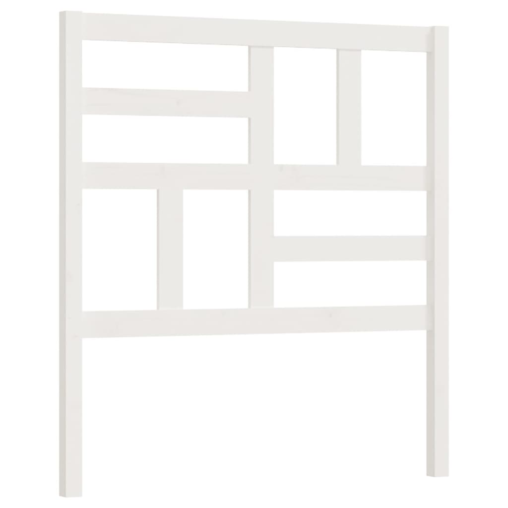 Uzglavlje za krevet bijelo 81 x 4 x 104 cm od masivne borovine
