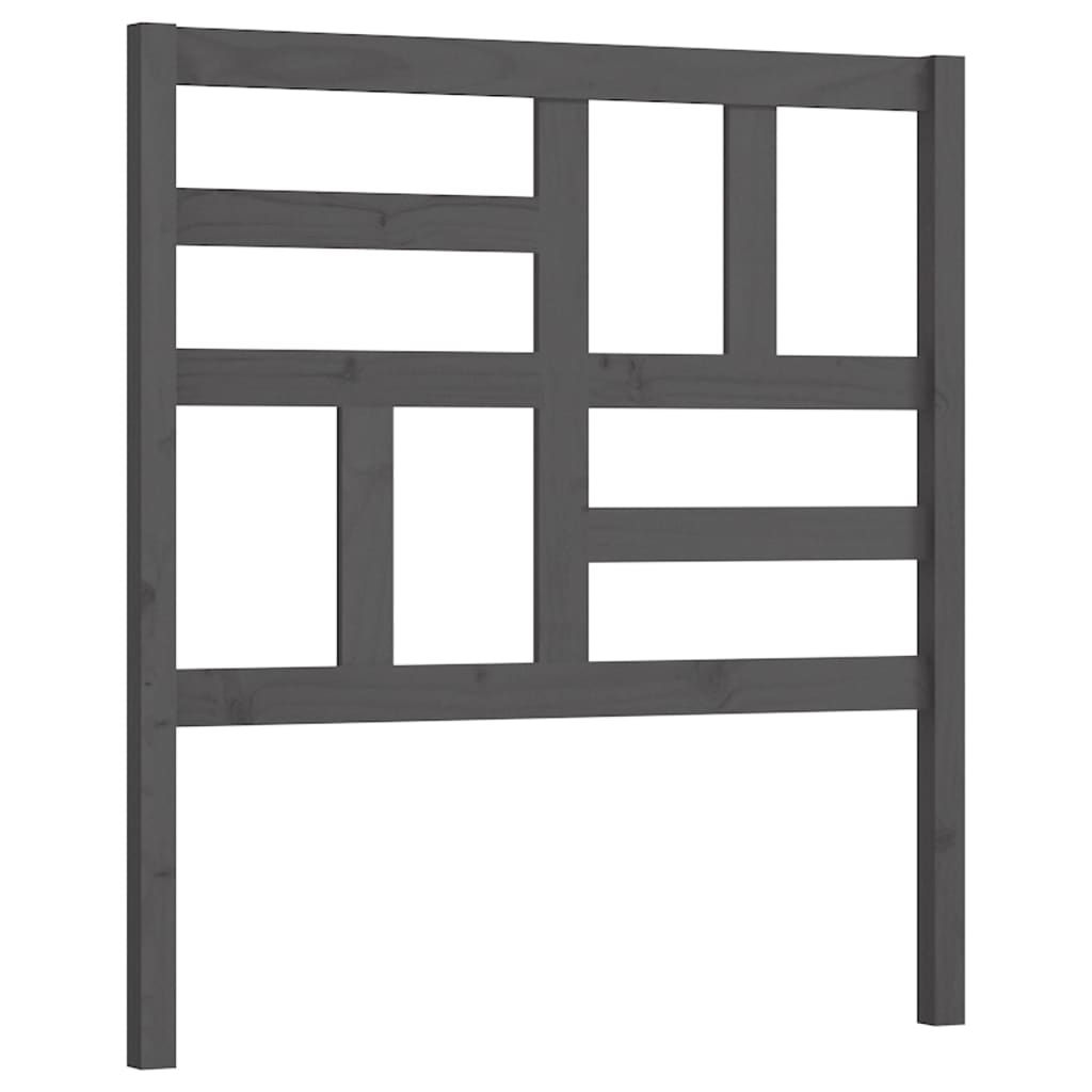 Uzglavlje za krevet sivo 106 x 4 x 104 cm od masivne borovine