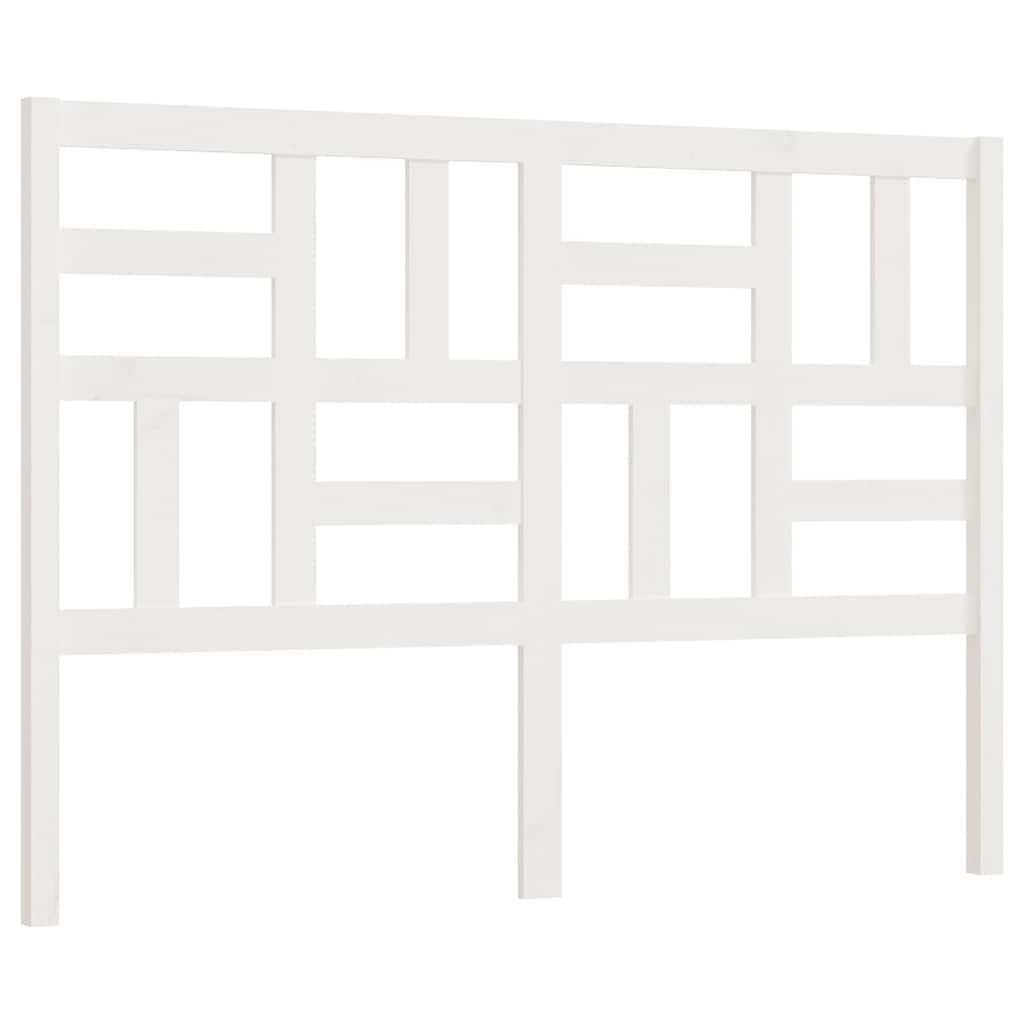 Uzglavlje za krevet bijelo 146 x 4 x 104 cm od masivne borovine