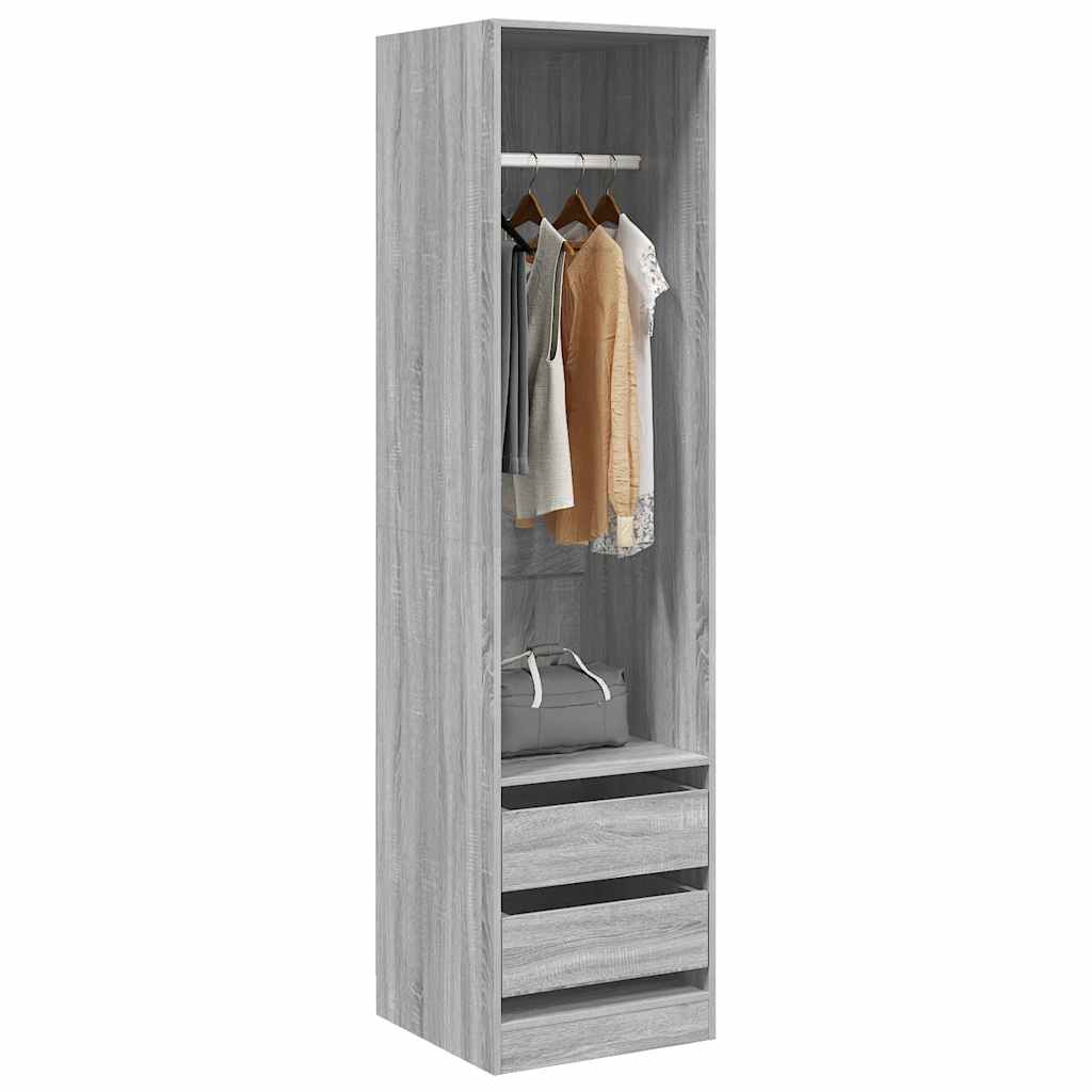 Ormar s ladicama sivi hrast 50 x 50 x 200 cm konstruirano drvo