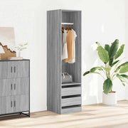 Ormar s ladicama sivi hrast 50 x 50 x 200 cm konstruirano drvo