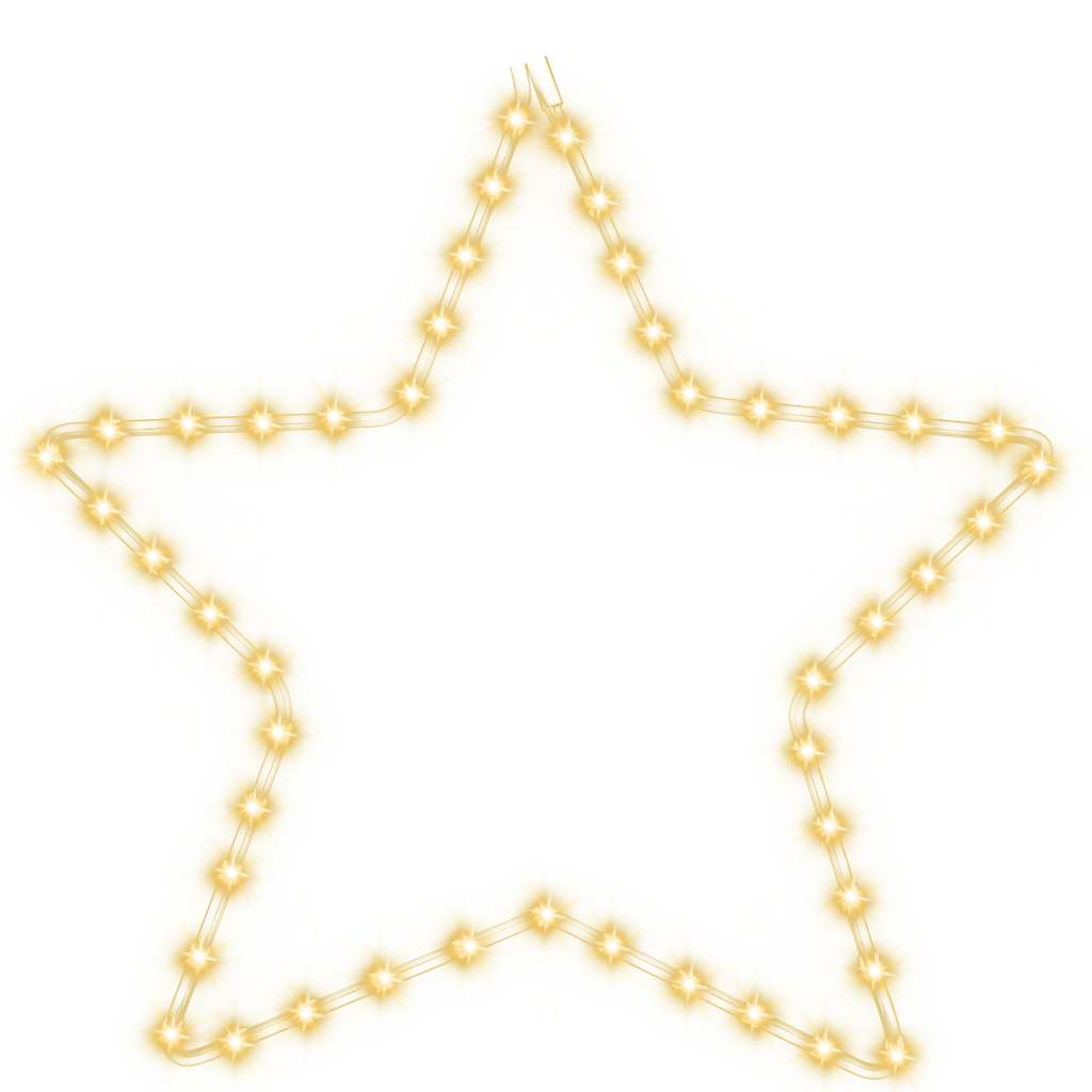 Figura božićne zvijezde s 48 LED žarulja topla bijela 56 cm