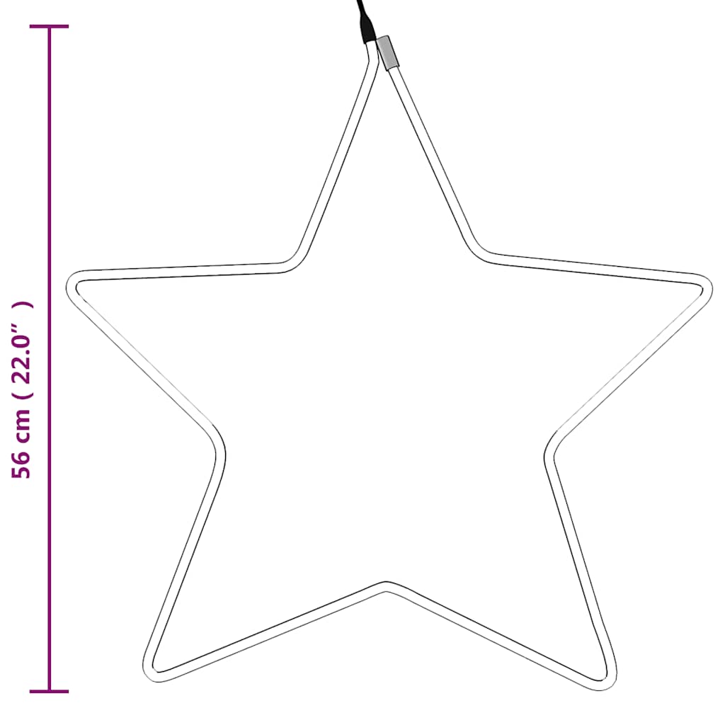 Figura božićne zvijezde s 48 LED žarulja topla bijela 56 cm