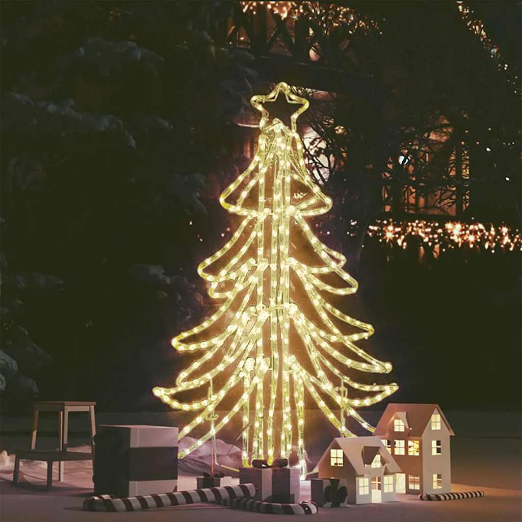 LED sklopiva figura božićnog drvca topla bijela 87 x 87 x 93 cm