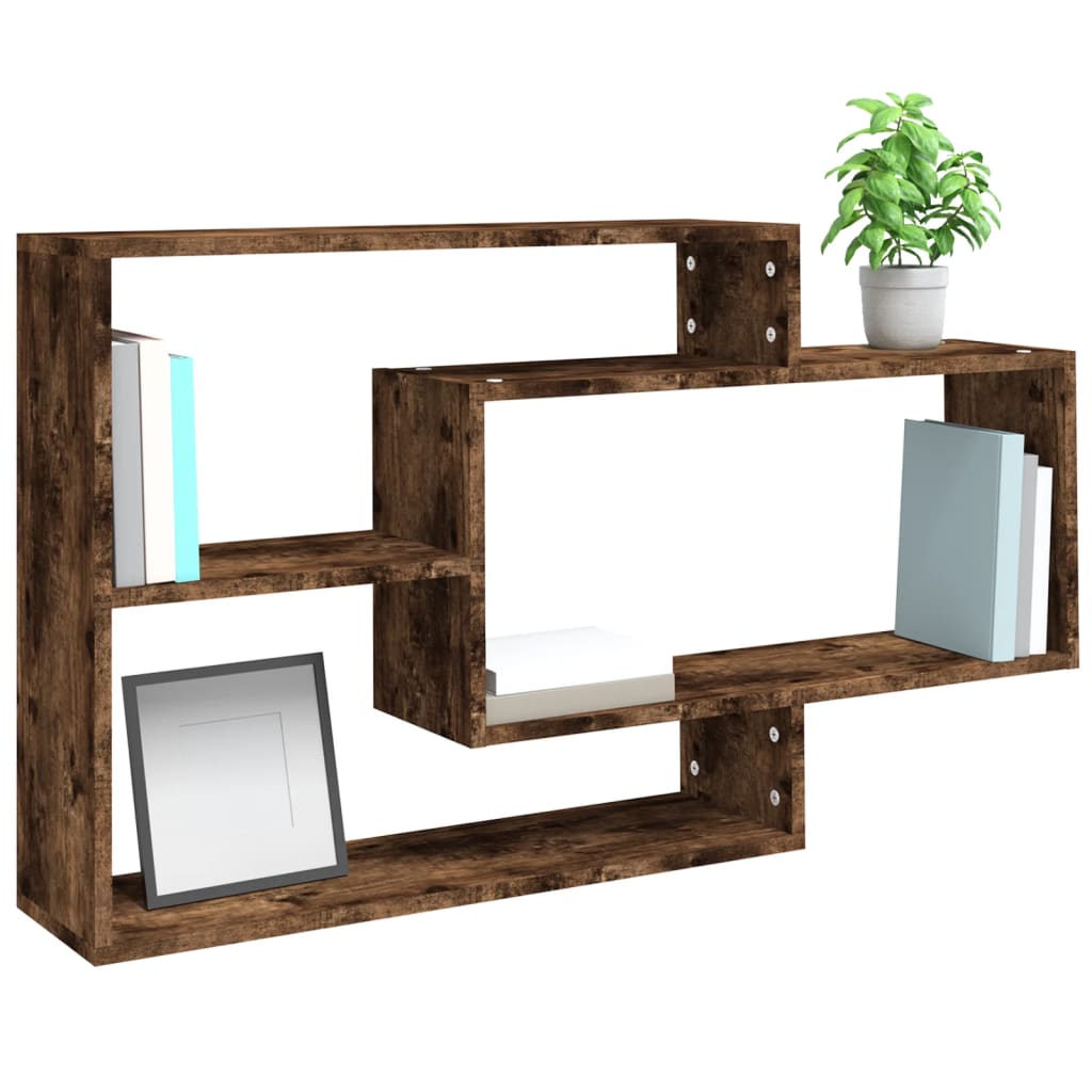 Zidna polica boja hrasta 104 x 20 x 58,5 cm konstruirano drvo