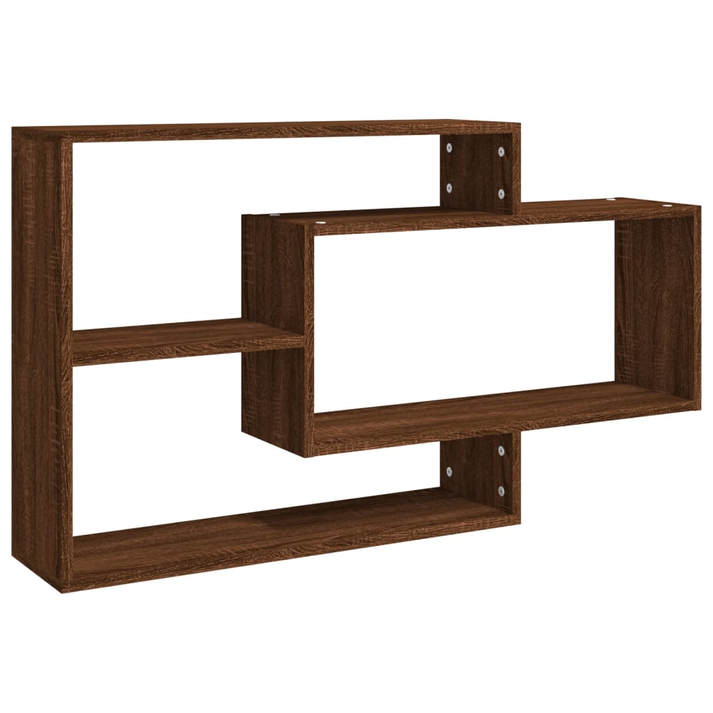 Zidna polica smeđa boja hrasta 104x20x58,5 cm konstruirano drvo