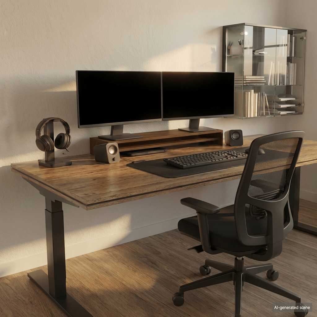 Stalak za monitor boja smeđeg hrasta 100 x 24 x 13 cm drveni
