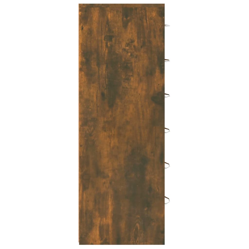 Komoda sa 6 ladica boja dimljenog hrasta 50 x 34 x 96 cm drvena
