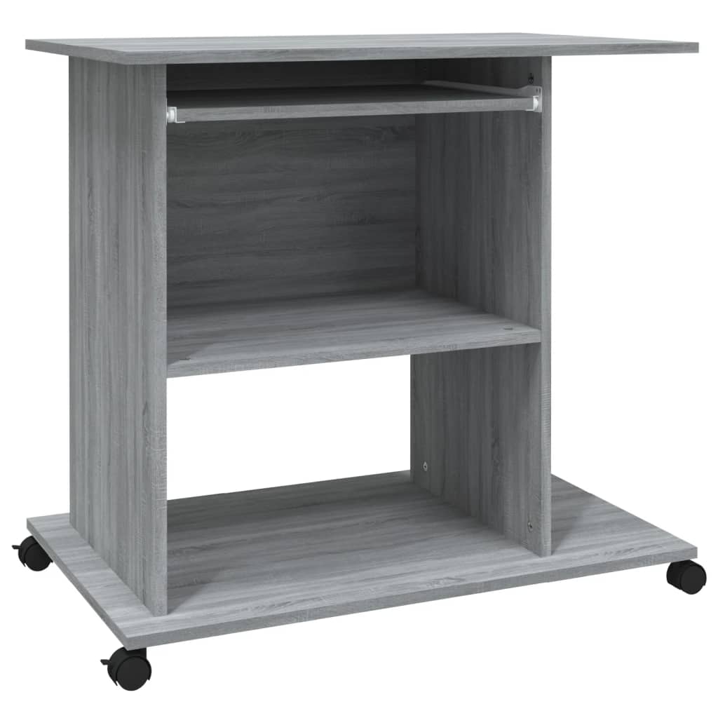 Stol za računalo boja hrasta 80 x 50 x 75 cm konstruirano drvo