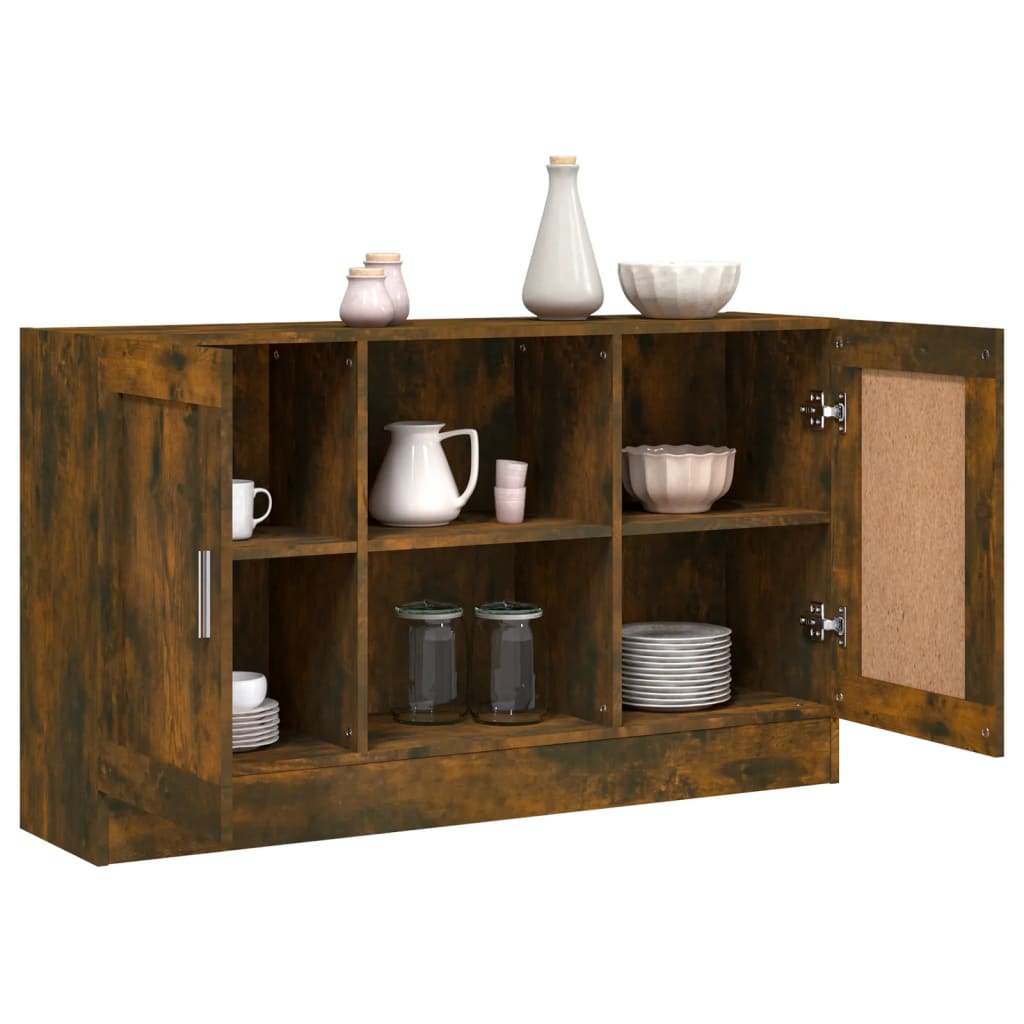 Komoda boja dimljenog hrasta 120x30,5x70 cm konstruirano drvo