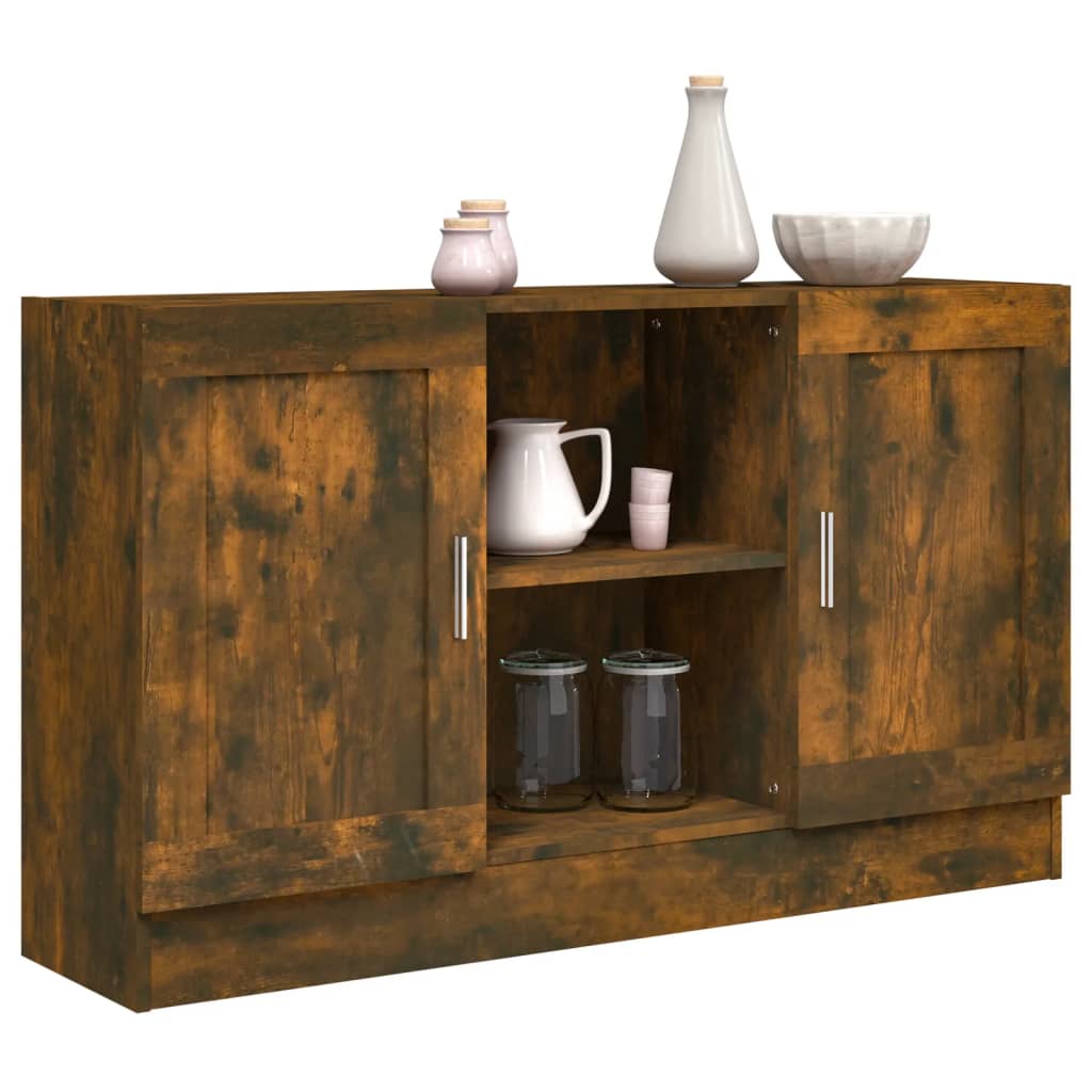 Komoda boja dimljenog hrasta 120x30,5x70 cm konstruirano drvo