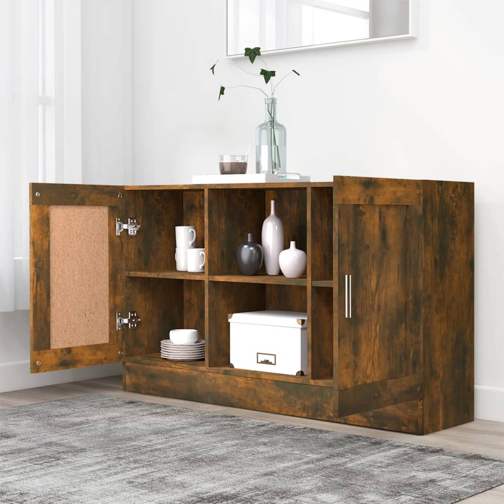 Komoda boja dimljenog hrasta 120x30,5x70 cm konstruirano drvo