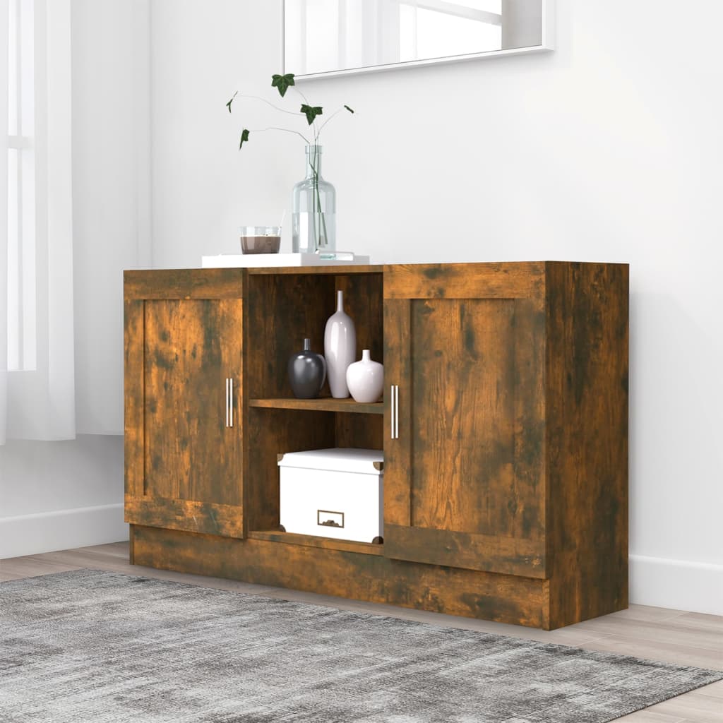 Komoda boja dimljenog hrasta 120x30,5x70 cm konstruirano drvo