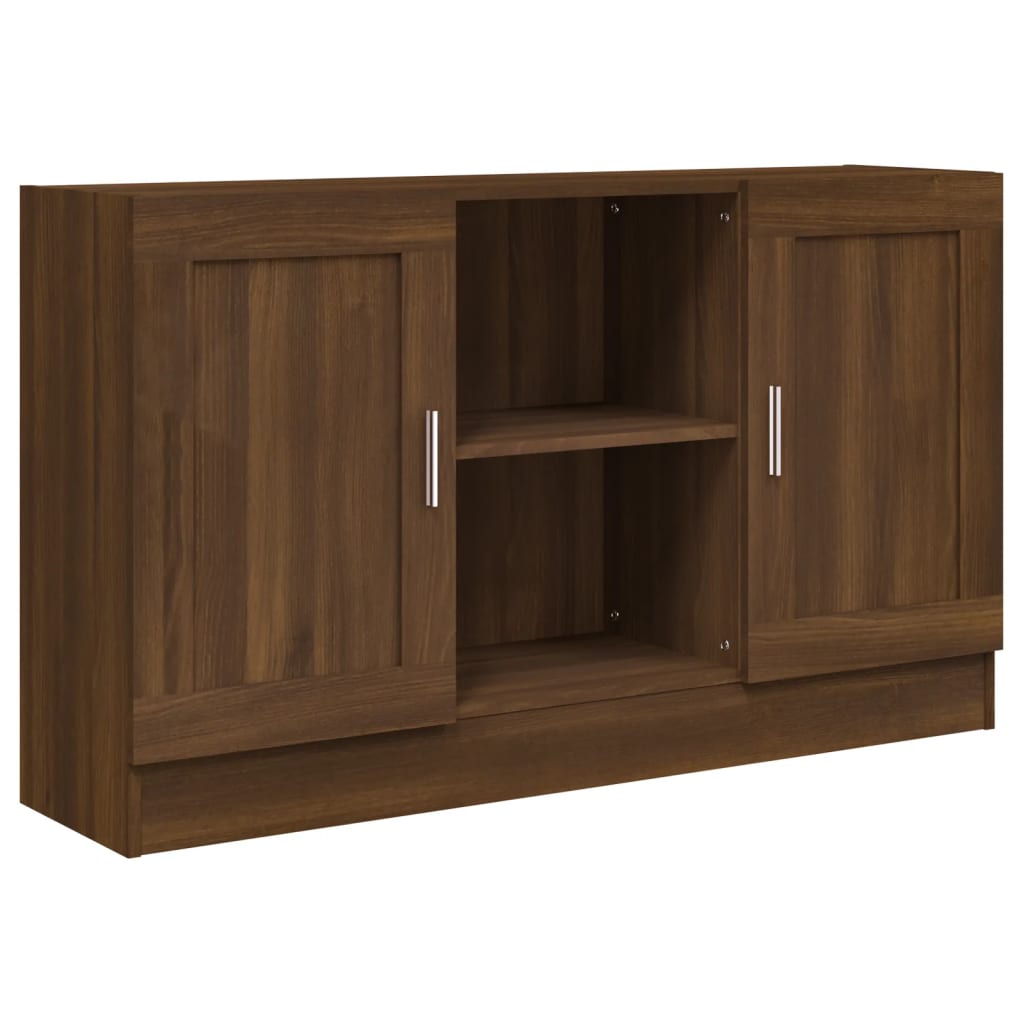 Komoda boja smeđeg hrasta 120 x 30,5 x 70 cm konstruirano drvo
