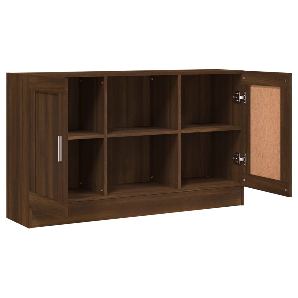 Komoda boja smeđeg hrasta 120 x 30,5 x 70 cm konstruirano drvo