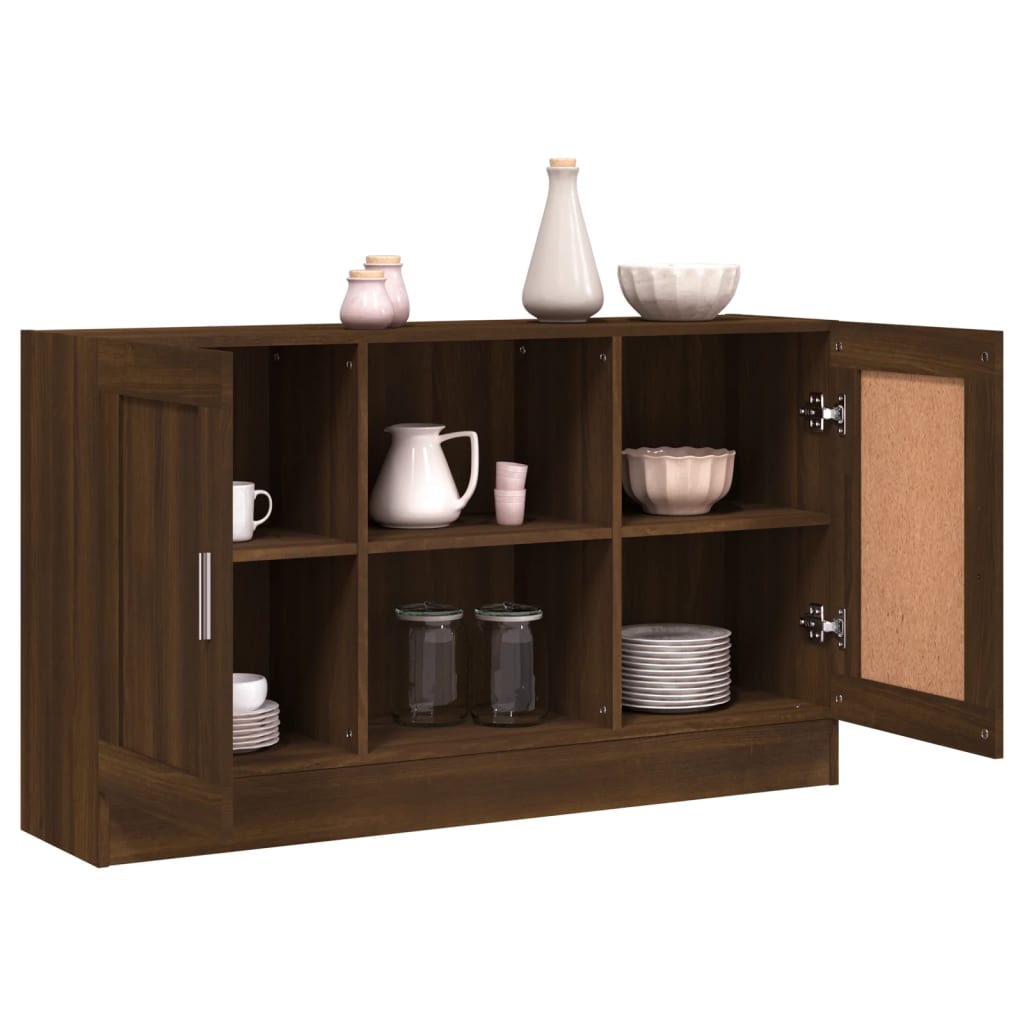 Komoda boja smeđeg hrasta 120 x 30,5 x 70 cm konstruirano drvo