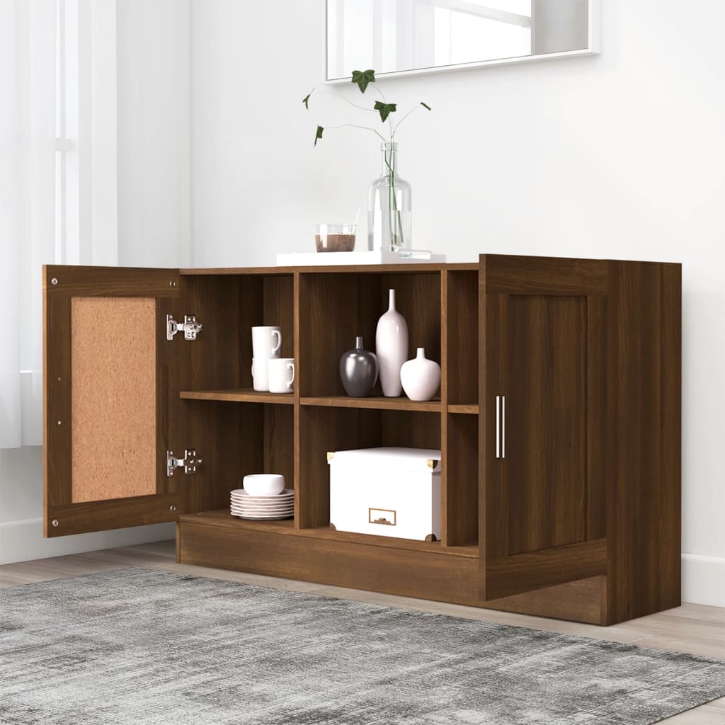 Komoda boja smeđeg hrasta 120 x 30,5 x 70 cm konstruirano drvo
