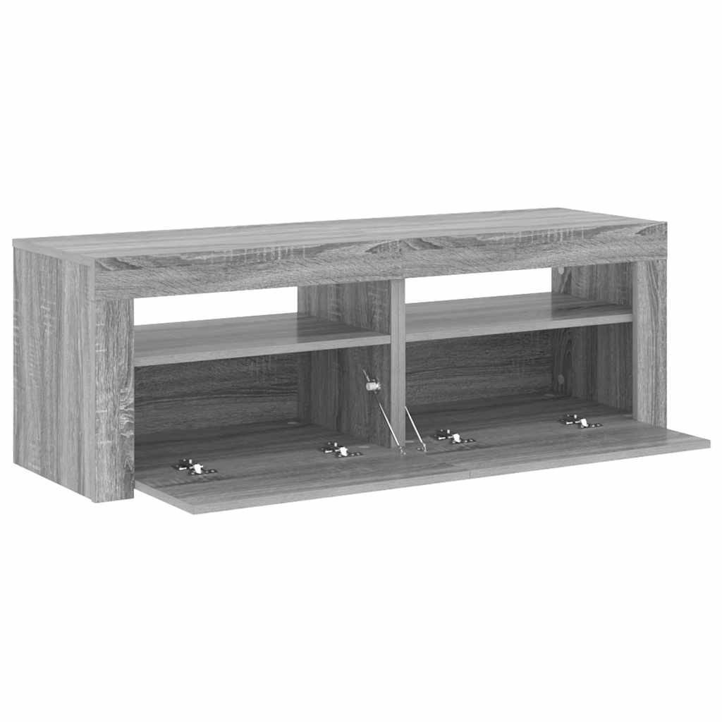 TV ormarić s LED svjetlima boja hrasta sonome 120 x 35 x 40 cm