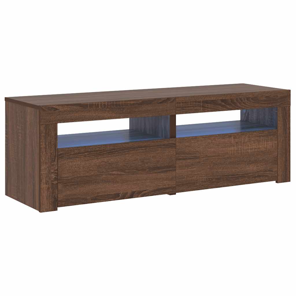 TV ormarić LED boja drva 120x35x40 cm konstruirano drvo