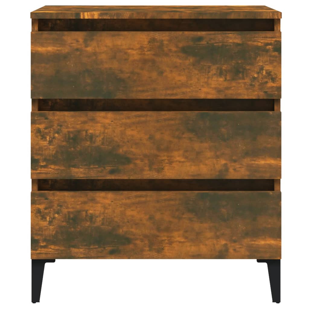 Komoda boja dimljenog hrasta 60 x 35 x 69 cm konstruirano drvo