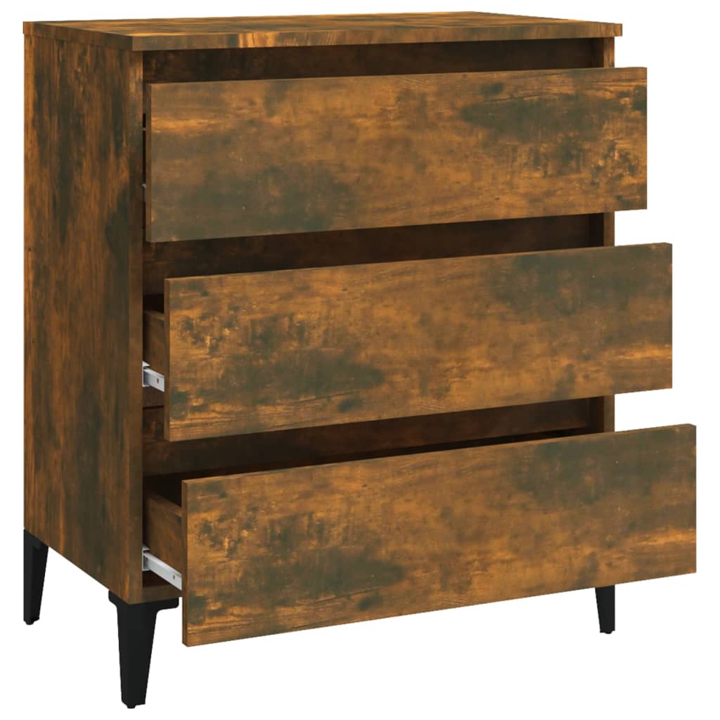 Komoda boja dimljenog hrasta 60 x 35 x 69 cm konstruirano drvo